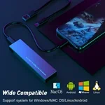 מארז חיצוני עבור כונני NVME PCIE SSD M.2 בחיבור USB-C 3