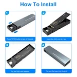 מארז חיצוני עבור כונני NVME PCIE SSD M.2 בחיבור USB-C 2